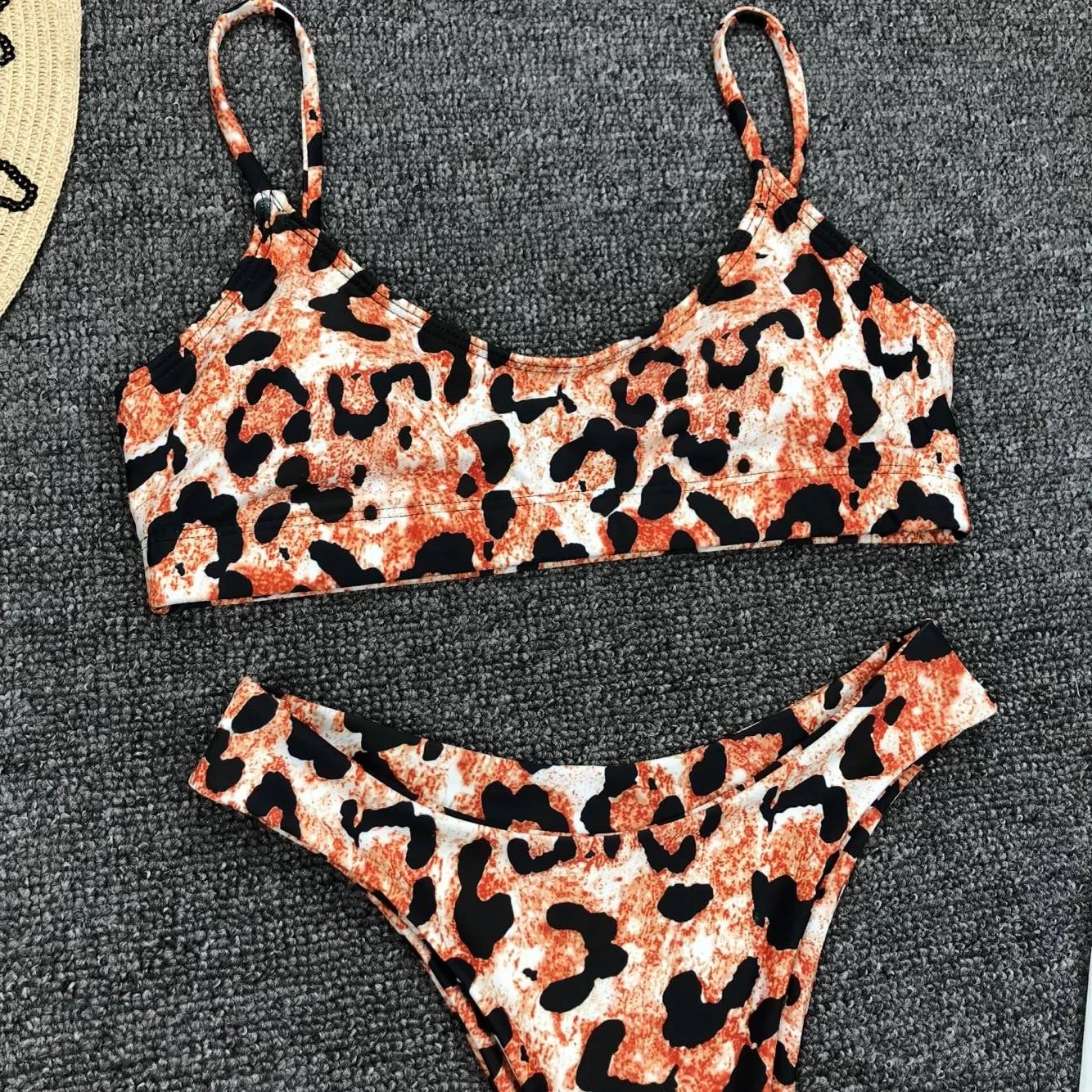 plus size swimwear Sexy Bikini Swimwear Women Push Up Swimsuit Bathing Suit Brazilian Biquini Animal Print Leopard Beach Wear Padding Swimming Suit three piece bikini