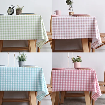 

Girl Heart Tablecloth Lattice Waterproof and Oil-proof Disposable Coffee Table Desk PVC Plastic Table Mat Nordic Ins Student