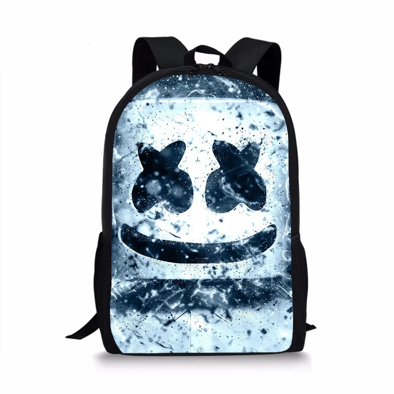 Модный детский рюкзак Marshmallow школьные ранцы для мальчиков и девочек DJ Smile сумка через плечо книга Сумка 17 дюймов
