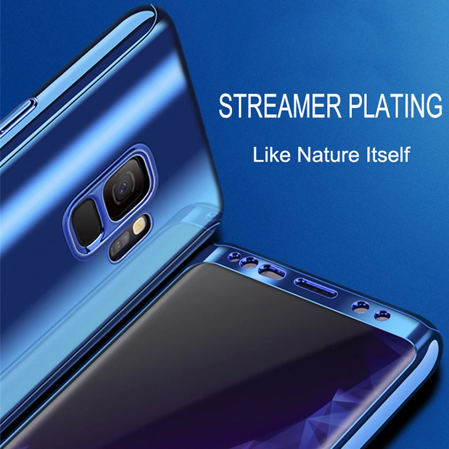 360 Degree Plating Mirror Case For Samsung S8 S9 S10 Plus Full Cover Protective For Samsung 3