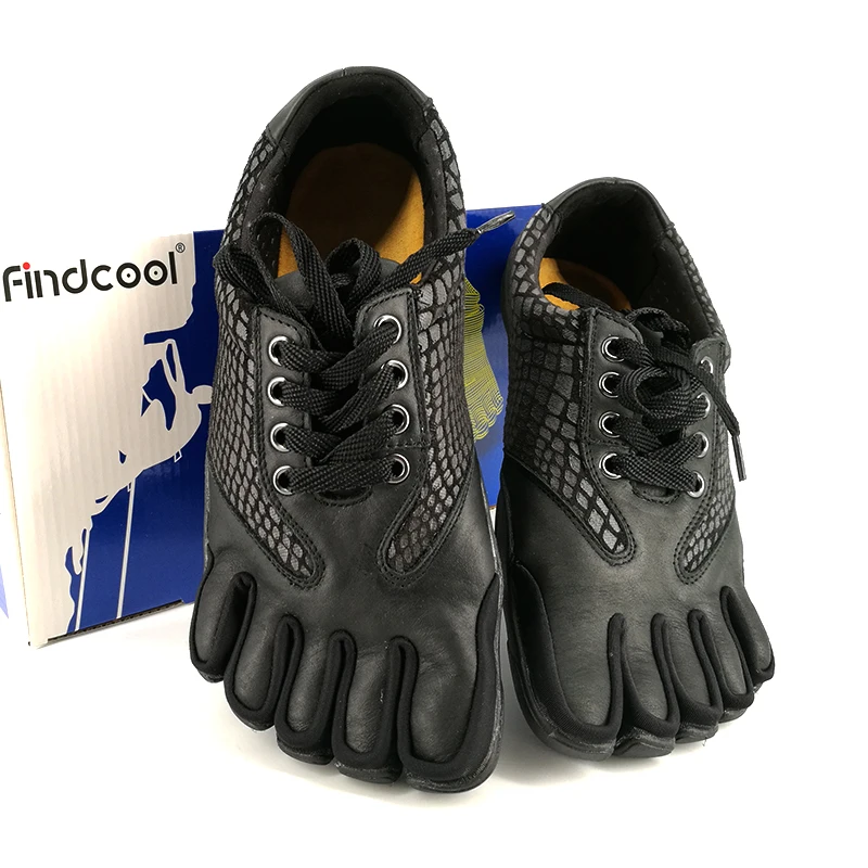 Findcool Five 5 обувь с изображением пальцев треккинговые мужские камуфляжные Нескользящие резиновые с пятью 5 пальцами уличные кроссовки кожа 5 пальцев обувь
