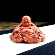 Бутик Фиолетовый песок чай Maitreya Будда орнамент известный человек Чэнь Хон Цзюнь чистый ручной маленький монах чай играть личность