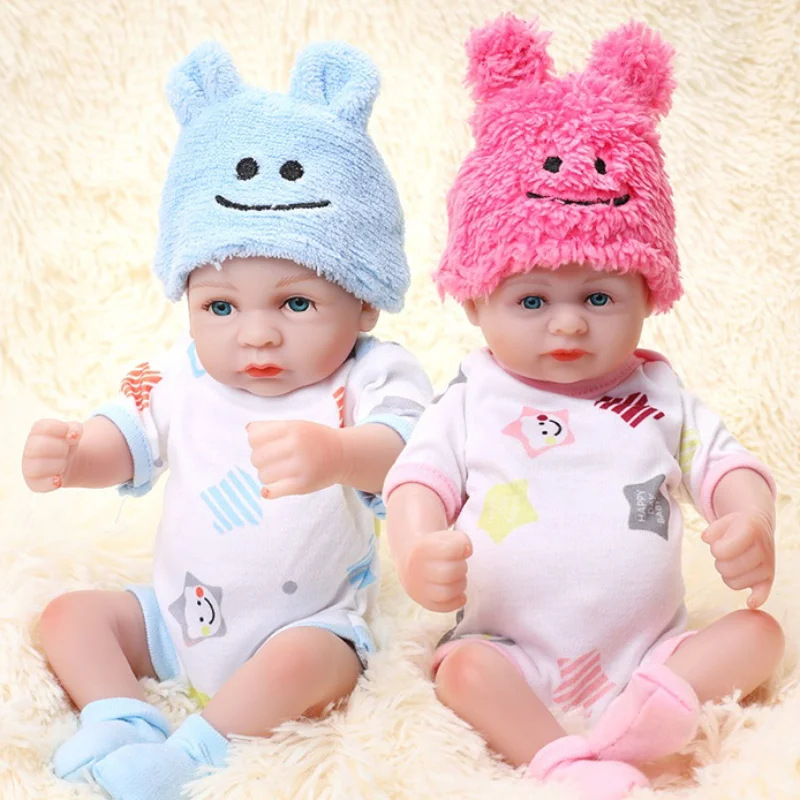 28cm Full Body SIlicone Reborn Babies Doll Twins Bath Toy Lifelike New born Princess Baby Doll