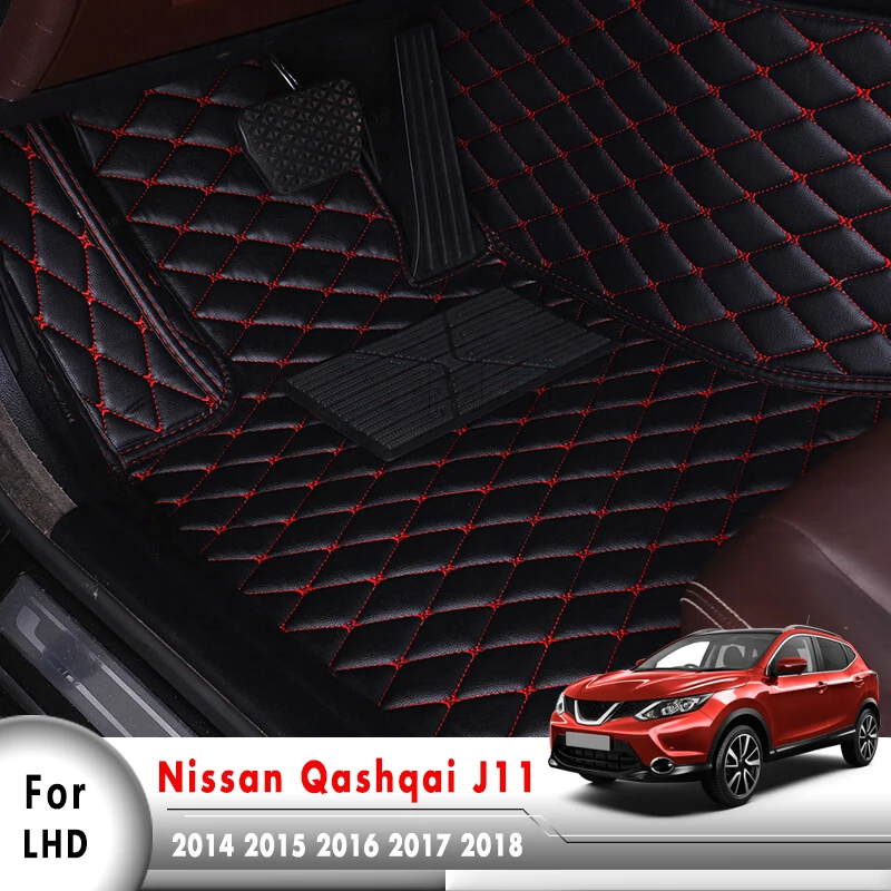 Для Nissan Qashqai J11 2020 2019 2018 2017 2016 2015 2014 автомобильные коврики напольные кожаные