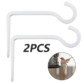 

2pcs Balcony Plant Flower Pot Wrought Iron Hooks Holder Wall-mounted Shelf Home Decor Room Wall Hook Hanging Clothes Iron Basket