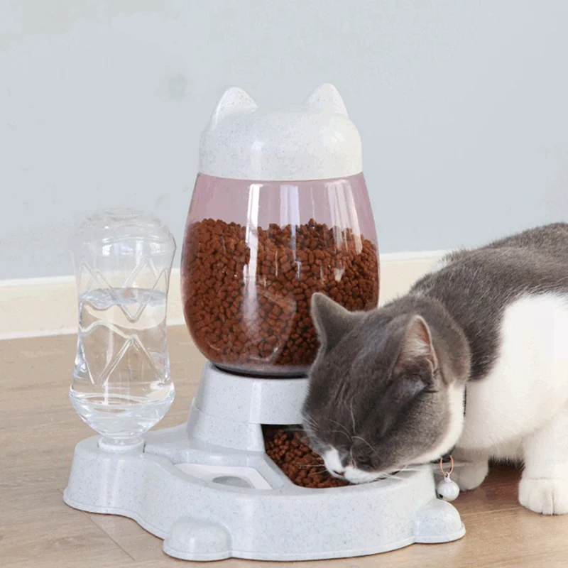 Perro Gato Tazón Alimentador automático de mascotas doble Dispensador de agua alimentación de mascotas supplihfuk