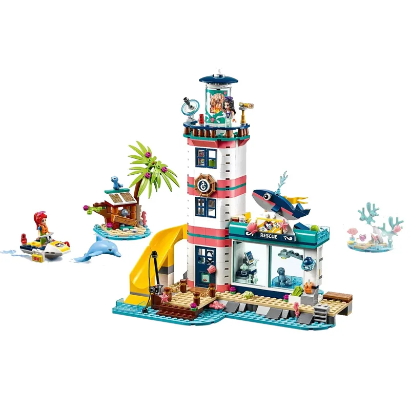 

Girl Toys Lighthouse with Floodlight Compatible Legoines Friends 41380 Building Blocks Figure Bricks Christmas for Children Gift