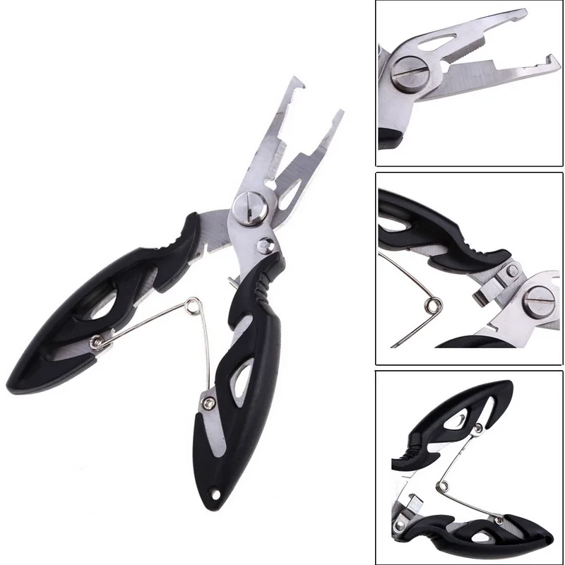 

1PC Cheap Stainless Steel Curved Nose Fishing Pliers Braid Cutters Scissors Small Fishing Hook Remover Multifunction Tool Campin