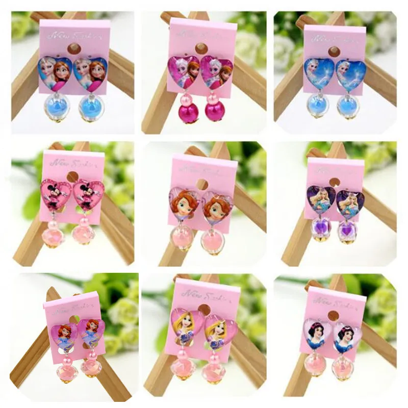 Детские серьги Disney без ушных отверстий зажимы для ушей София Холодное сердце