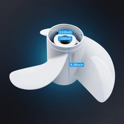 Marine Propeller Aluminium 3 Blade For Yamaha 50-140HP Outboard 13 1/4 x 17 K