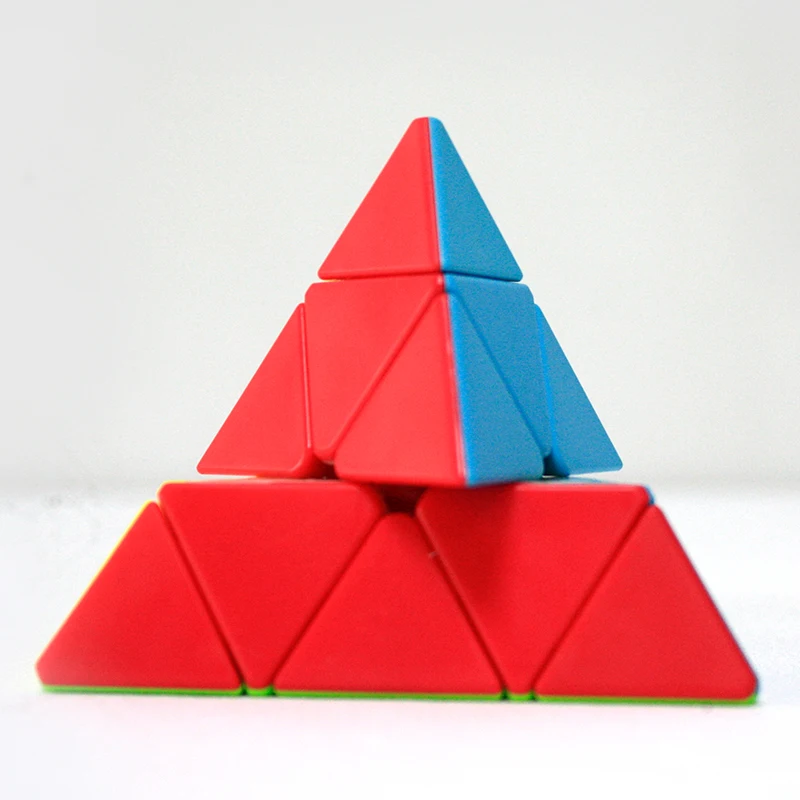 Qiyi Qiming Pyramid Stickerless Speed Cube Triangle Cube Puzzles Twisty Puzzle Magic for Kids Intelligence Development