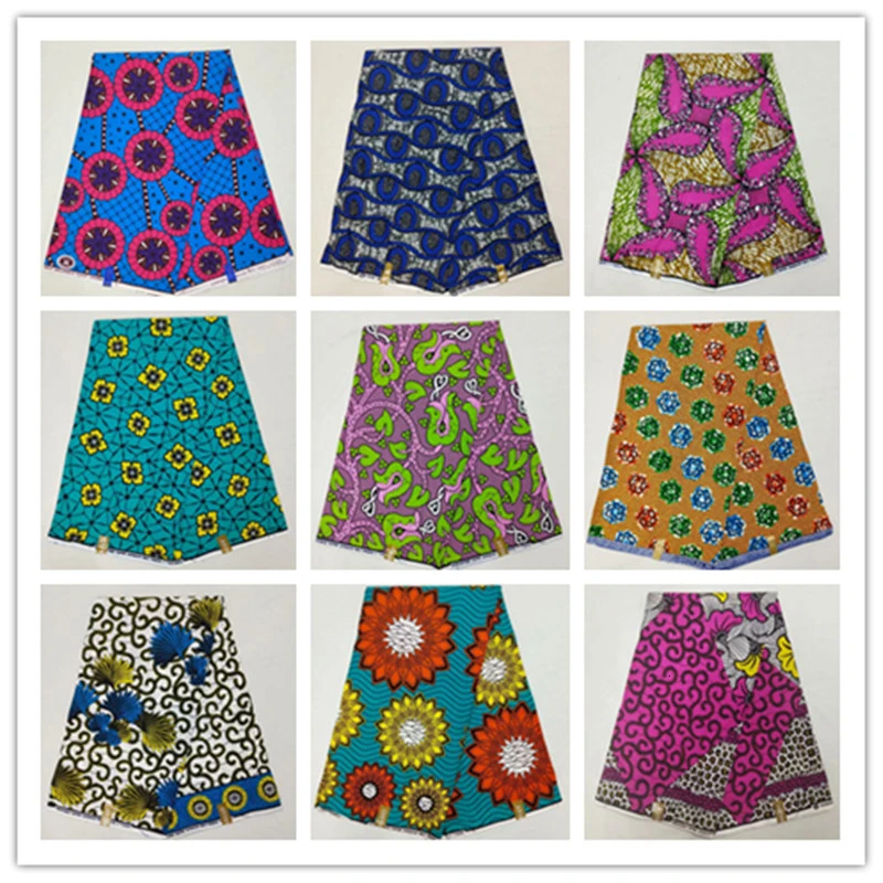 Качественная африканская настоящая печатная восковая ткань для женщин Свадебное платье 6 ярдов DIY шитье Анкара голландская настоящая восковая ткань