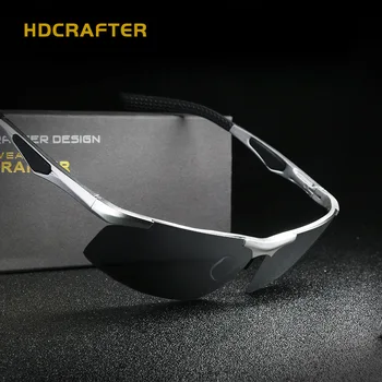 

HDCRAFTER Night Driving Sunglasses Men Polarized Square Shades Gafas De Sol De Los Hombres Eyewear Ocolos Para Mulher 2019 UV40
