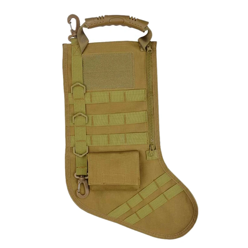 Christmas Stocking Sock Storage Bag Pouch Holiday Decoration Xmas Gift Tan Outdoor Sports Storage Bag