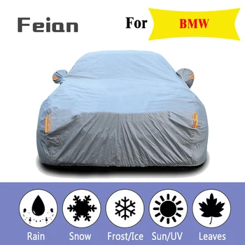

Plus thick velvet Waterproof Full Car Cover Outdoor uv protection dust rain snow protective fit SUV sedan hatchback for BMW