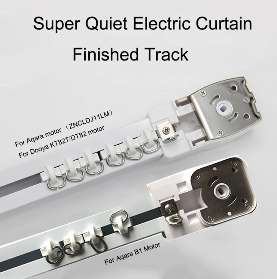 Super Silent Electric Curtain Track for Aqara zigbee/Dooya D82/KT82/M1/Aqara B1 motor,Smart Home Curtain Rail Control System afbeelding
