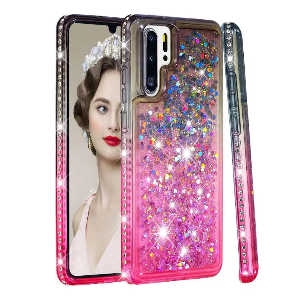Блестящий чехол с жидкими блестками для huawei P30 Pro, чехол для huawei P30 Lite, силиконовый чехол с динамическим зыбучим песком для huawei P30 - Цвет: huifen