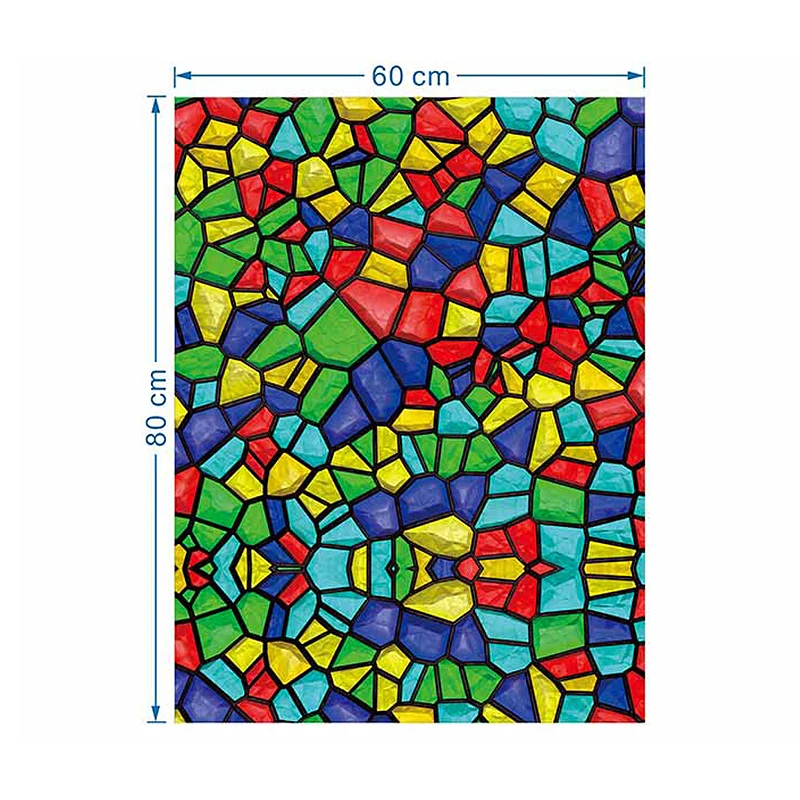Retro Style Church Painting Art Static Cling Frosted Stained Glass Film Room Bathroom Privacy Window Stickers
