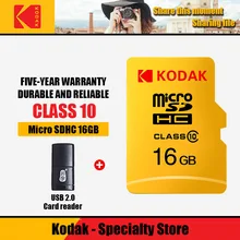 Kodak высокоскоростной tfclass 10 U1 128 Гб 64 ГБ 32 ГБ 16 ГБ флэш-памяти s высокоскоростной адаптер с TF слотом для карт C286 ридер