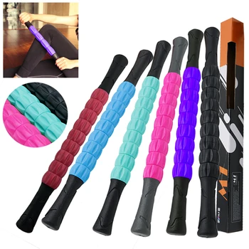 

6Colour Portable Massage Muscle Relief Stick Roller Trigger Point Body Muscle Pain Relief Roller Sport 8 Independent Spindles