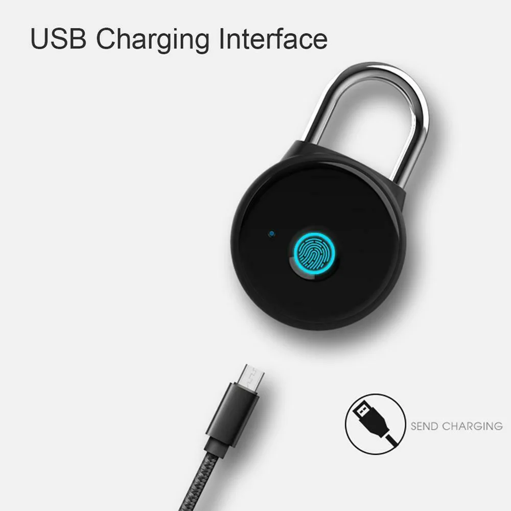 Отпечатков пальцев замок Bluetooth приложение Смарт замок без ключа водонепроницаемый биометрический замок безопасности для двери чехол для багажа тренажерный зал велосипед