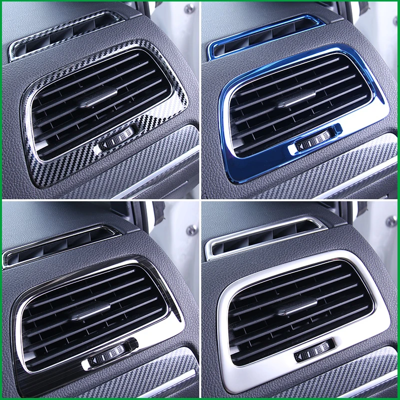 

Car-styling Stainless steel Interior Both side Air Vent Outlet Cover Sticker Trim For Volkswagen Golf 7 MK7 MK7.5 2013-2019