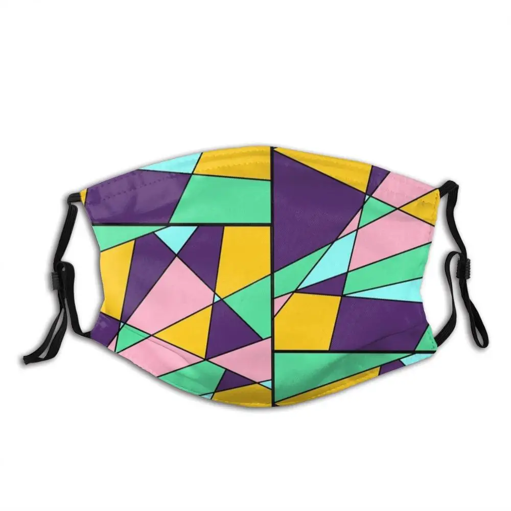 

Anime Abstract Funny Cool Cloth Mask Teal Purple Gold Pink Light Blue Abstract Simple Pattern Anime Inspired