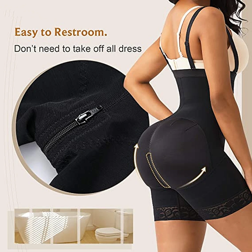 Fajas Colombianas de alta compresión, ropa moldeadora de cuerpo completo  con sujetador, entrenador de cintura de recuperación posparto, etapa 2 -  AliExpress