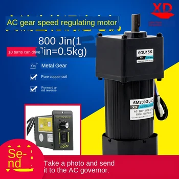 

200W 220V AC gear motor miniature motor as a unidirectional damper slow reversing motor