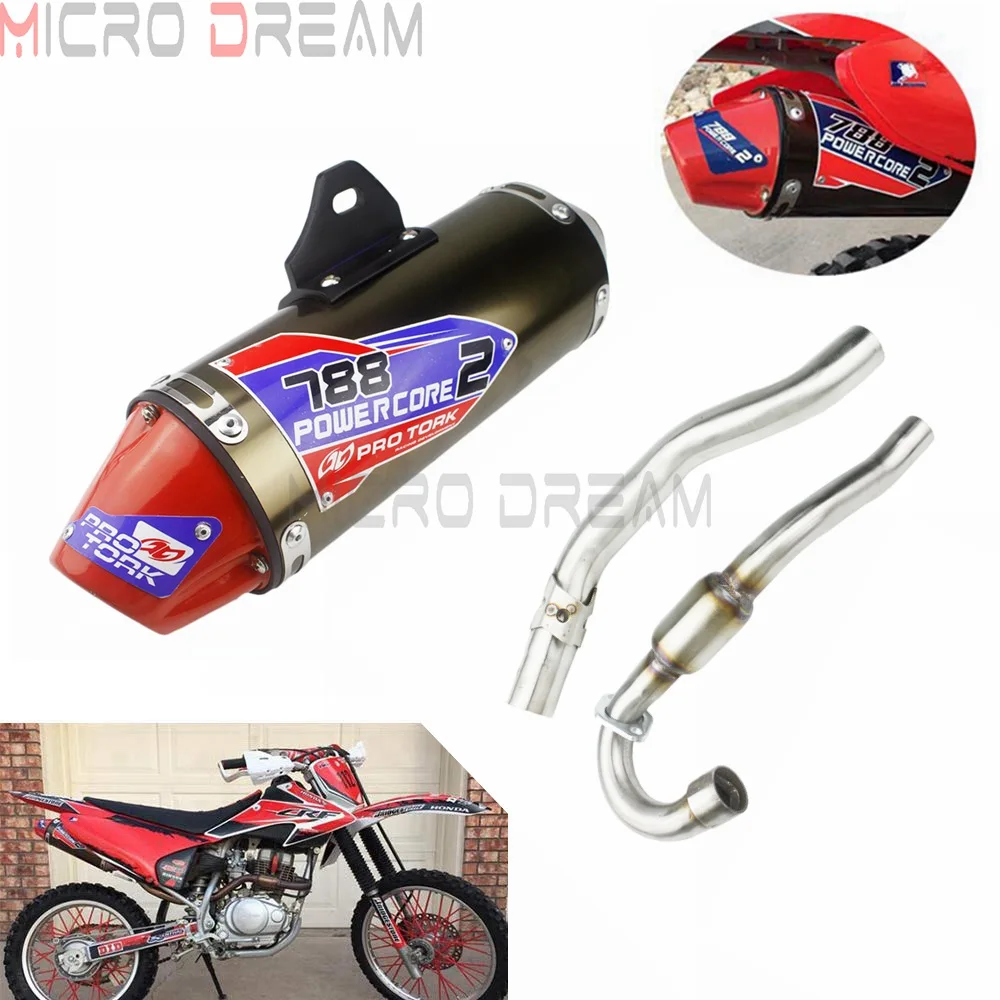 Для Honda CRF150F CRF230F 2003- 03-16 полный глушитель выхлопные трубы грязи велосипед Мотокросс CRF выхлопная труба полный комплект системы