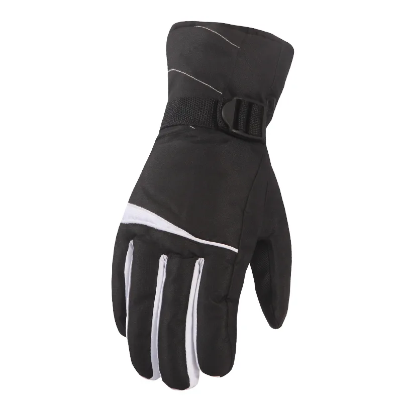 Белый KINEED мотоциклетные перчатки мужские зимние Moto Guantes ветрозащитные водонепроницаемые мото перчатки Gant мото мотоциклетные перчатки для верховой езды - Цвет: Белый