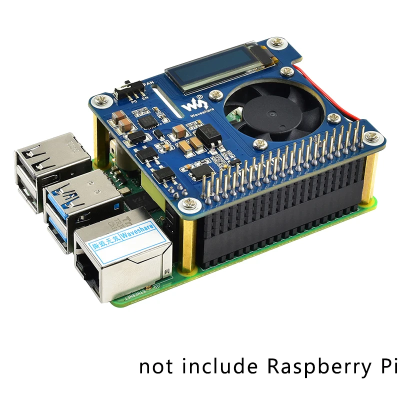 Raspberry Pi Power over Ethernet HAT для 4 Model B / 3B + и 802.3af PoE плата расширения сети с OLED|Аксессуары