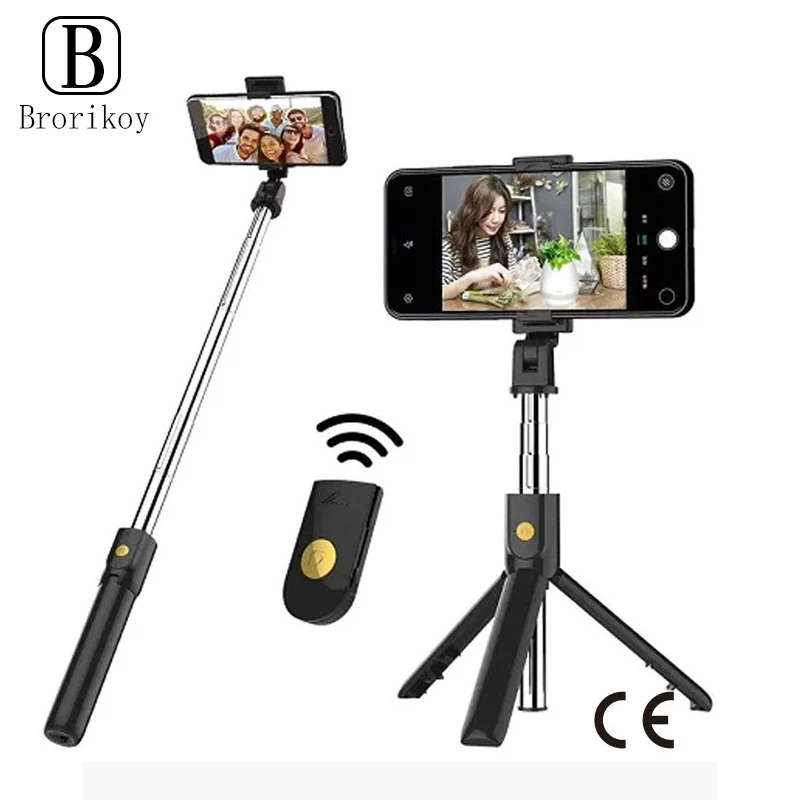 Wireless Bluetooth Selfie Stick Tripod Foldable Bracket for Xiaomi Redmi Huawei iPhone 12 Samsung Smartphone Android ios Holder