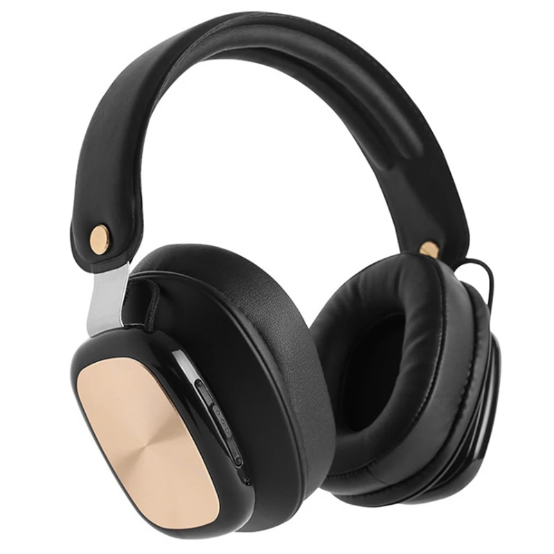 Head Mounted Wireless Bluetooth Headset Card Sports Music Soft Protein Ear Cushions for iPhone Home Office Gold | Электроника