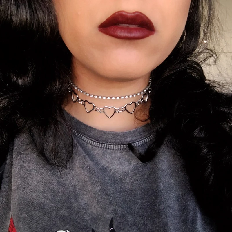 Bls miracle Fashion Love Heart Link однослойное ожерелье чокер для женщин золотое ювелирные