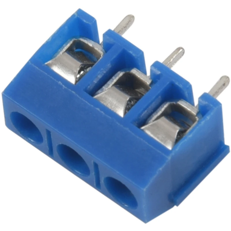 20 pieces 3 pin 5 mm pitch PCB screw Terminal Block 300V 16A AWG14-22 blue color