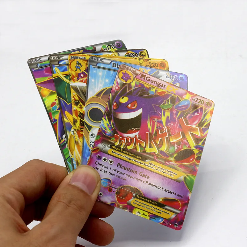 Takara Tomy Pokemon GX карты EX MEGA M флэш карта Коллекционная детская игрушка