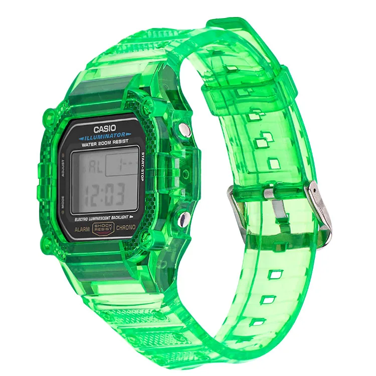 Watch Band Strap For Casio DW5600 GW-5610 Bracelet Watchband Cover Resin Wristband Screen Protectors Case for G-SHOCK Wrist band 