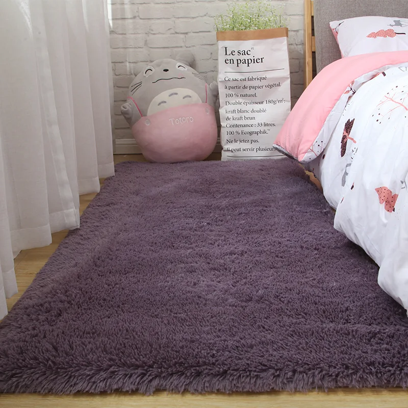 Silky Fluffy Carpet Long Plush Shaggy Rug Children's Play Mats - Image 3