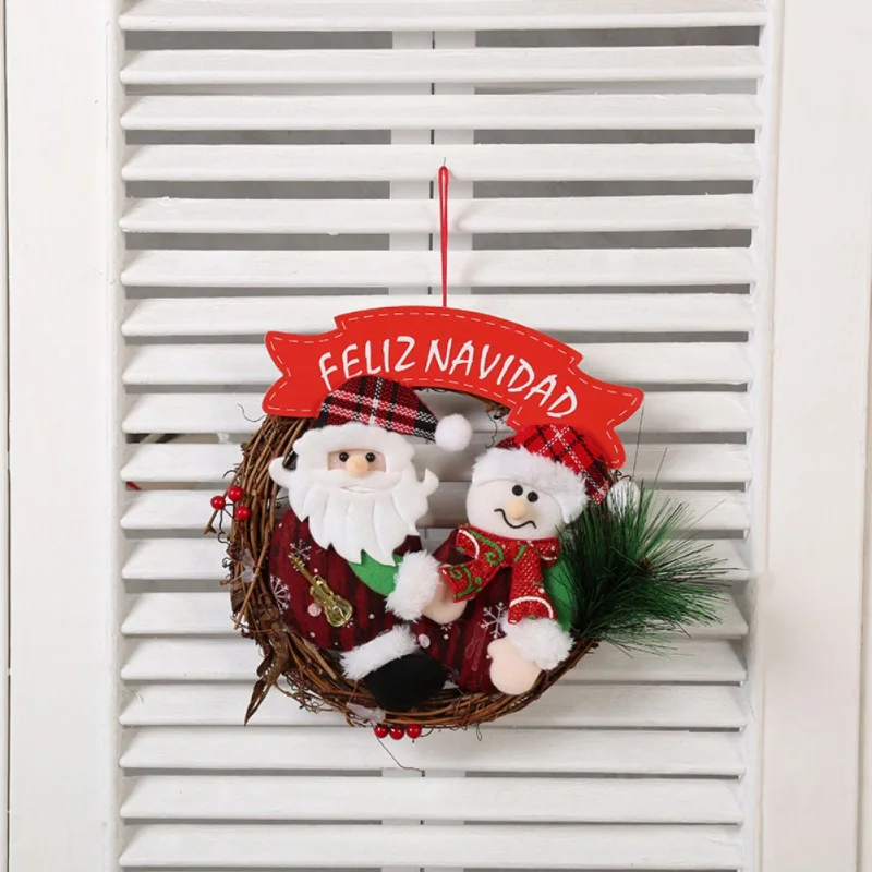 Christmas Decoration Christmas Party Wedding Wreaths Decoration Garland Material Rattan Wreath DIY Wreath Party
