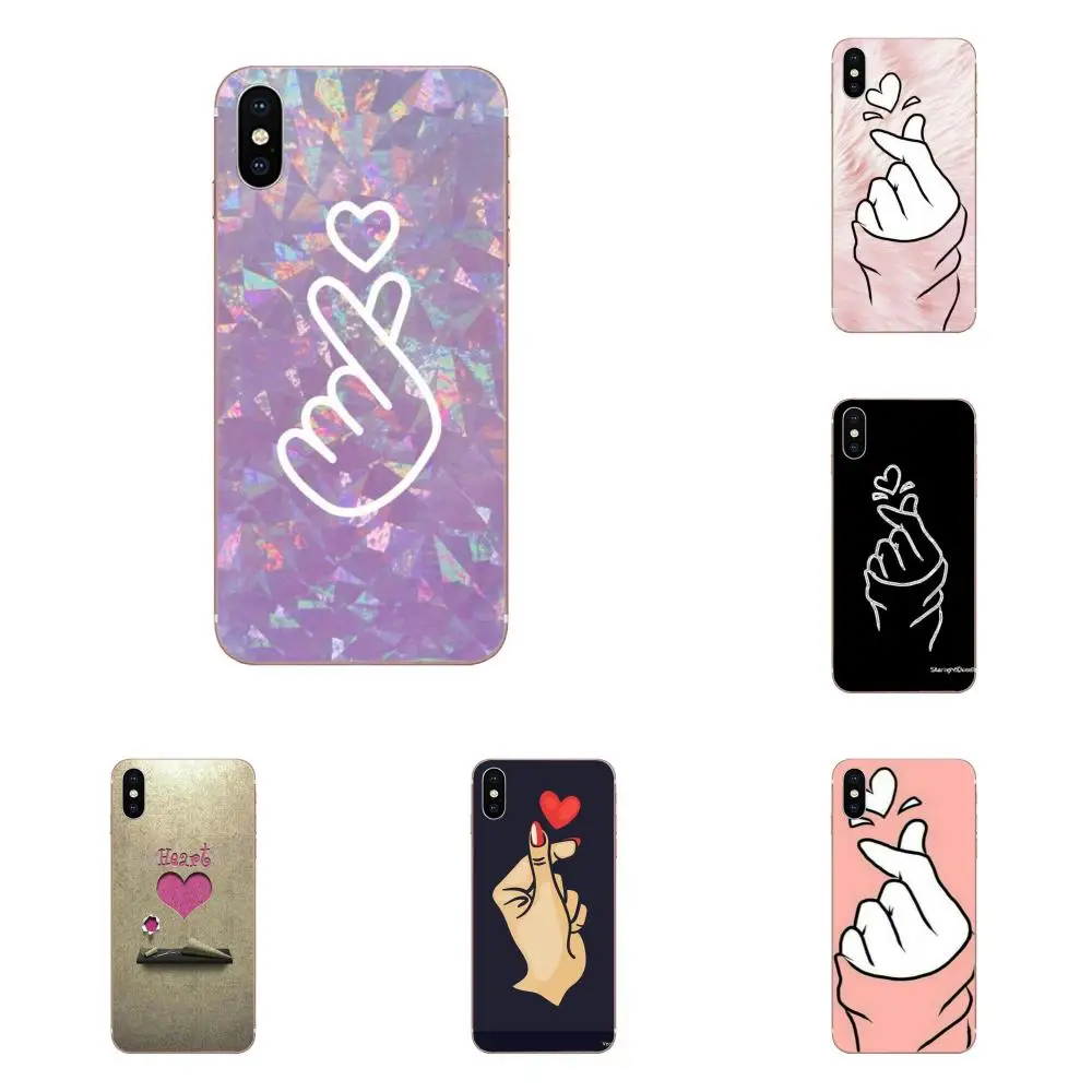 

Soft Protective Skin Lovely Cute Korean Finger Heart For Xiaomi Redmi Mi 4 7A 9T K20 CC9 CC9e Note 7 9 Y3 SE Pro Prime Go Play