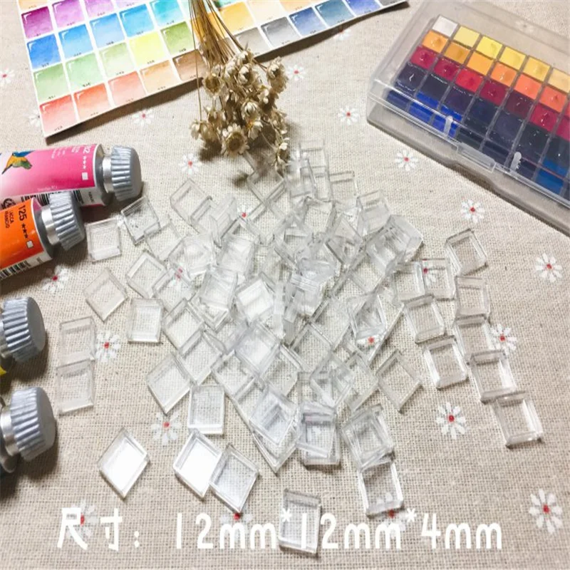 1/12/36pcs пустая полный/половина Пан белый полукювет Краски Пластик акварель Краски сетки полукювет палитра художника молни