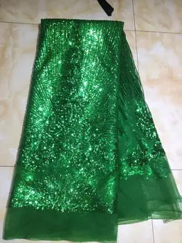 

Luxury African Lace Fabric High Quality French Organza Lace Fabric 2020 New Arrival Sequins Lace Fabrics For Wedding YYZ2