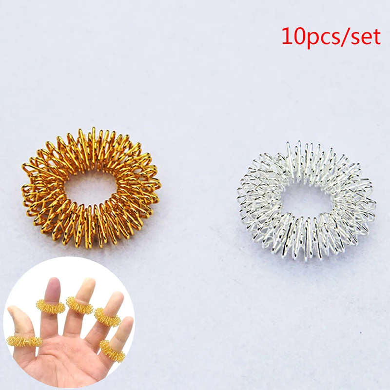 10PCS/Set Finger Massager Massage Ring Home Use Health Care Tools Acupressure Figure Massager Relax Finger Hand Care