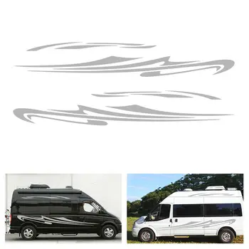 

For Mercedes Sprinter Car Long Side Stripes Stickers DIY Sports Styling Decal High Quality Vinyl Car Stripes Graphics