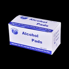 100 יח'\קופסא אלכוהול Pad מטליות רטוב מגבונים עור אנטיבקטריאלי כלי בית ניקוי איפור נייד אלכוהול חיטוי Tablet(China)