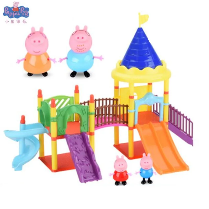 Peppa Pig Amusement Park, семейный пакет, полная роль, кукла, фигурка, модель Pelucia, подарки на день рождения для детей