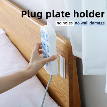 

Punch-free Plug Sticker Stand Wall Fixer Power Strip Stands Storage for Socket Wall Stands Shelf Stand Stand For Home Office