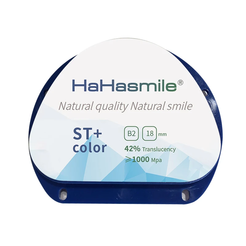 Hahasmile CAD CAM зубной предварительно загруженный Цирконий AG B2 Vita16 оттенки циркония ST +