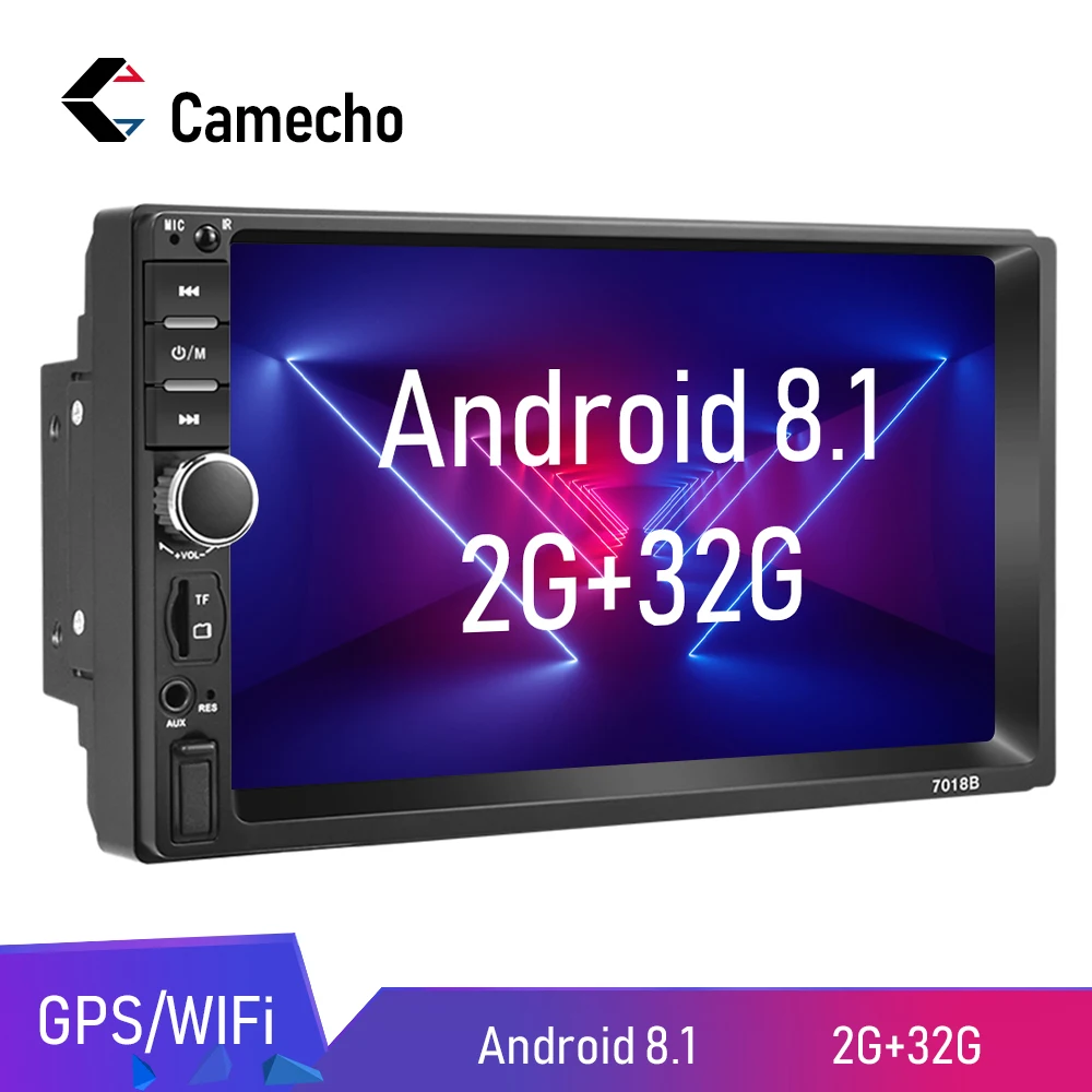 Camecho " Android 8,1 автомобильный стерео радио двойной Din HD 1080P Автомобильный Радио Универсальный Bluetooth wifi gps FM Автомобильный мультимедийный радио